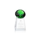 Medium Diamond Emerald Crystal Trophy