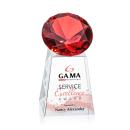Medium Full Color Ruby Crystal Trophy