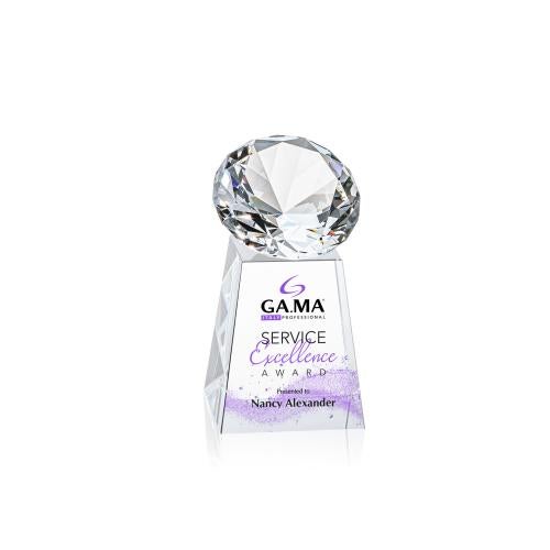 Awards and Plaques - Crystal Trophies - Medium Full Color Diamond Crystal Trophy