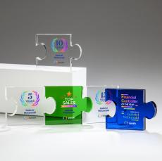 Cornell Full Color Unique Crystal Trophy - Crystal Trophies