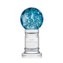 Addison Globe on Crystal Pedestal Base Glass Trophy