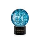 Addison on Round Base Black Globe Glass Trophy