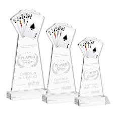 Poker Clear Unique Crystal Trophy - Crystal Trophies