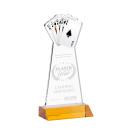 Poker Amber Unique Crystal Trophy