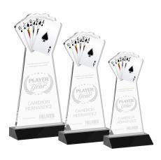 Poker Black Unique Crystal Trophy - Crystal Trophies