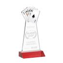 Poker Red Unique Crystal Trophy