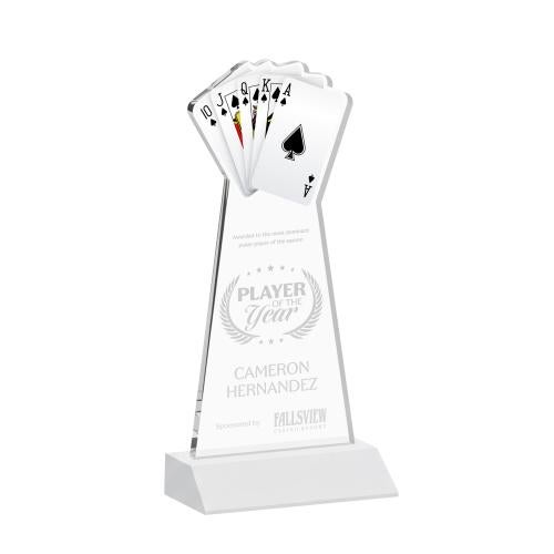 Awards and Plaques - Crystal Trophies - Poker Fagan Unique Crystal Trophy