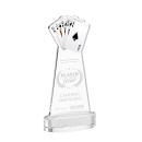 Poker on Alberton Base Clear Unique Crystal Trophy