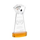 Poker on Alberton Base Amber Unique Crystal Trophy