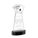 Poker on Alberton Base Black Unique Crystal Trophy