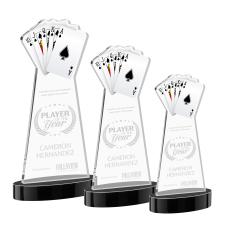 Poker on Alberton Base Black Unique Crystal Trophy - Crystal Trophies