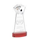Poker on Alberton Base Red Unique Crystal Trophy