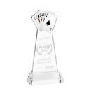 Poker on Hartford Base Clear Unique Crystal Trophy