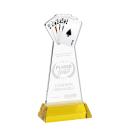 Poker on Hartford Base Gold Unique Crystal Trophy