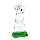 Poker on Hartford Base Green Unique Crystal Trophy