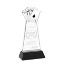 Poker on Hartford Base Black Unique Crystal Trophy