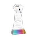 Poker on Hartford Base Prismatic Unique Crystal Trophy
