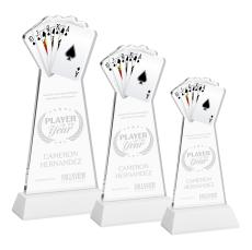 Poker on Hartford Base Fagan Unique Crystal Trophy - Crystal Trophies