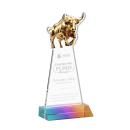 Raging Bull Prismatic Animals Crystal Trophy