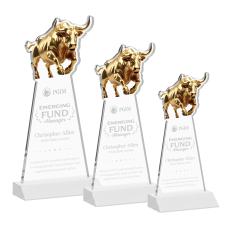 Raging Bull Fagan Animals Crystal Trophy - Crystal Trophies