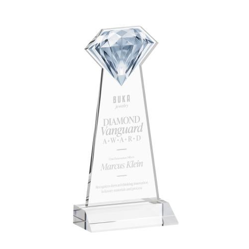Awards and Plaques - Crystal Trophies - Diamond Clear Crystal Trophy