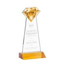 Diamond Amber Crystal Trophy