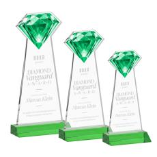 Diamond Green Crystal Trophy - Crystal Trophies