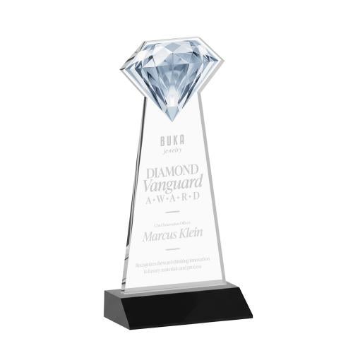 Awards and Plaques - Crystal Trophies - Diamond Black Crystal Trophy