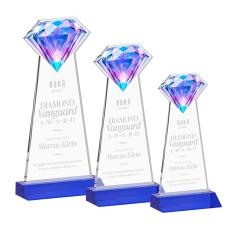 Diamond Blue Crystal Trophy - Crystal Trophies