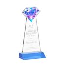 Diamond Sky Blue Crystal Trophy