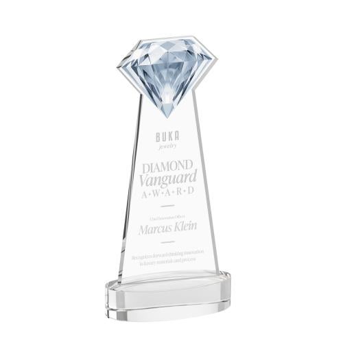 Awards and Plaques - Crystal Trophies - Diamond on Alberton Base Clear Crystal Trophy