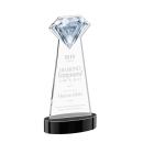 Diamond on Alberton Base Black Crystal Trophy
