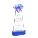 Diamond on Alberton Base Blue Crystal Trophy
