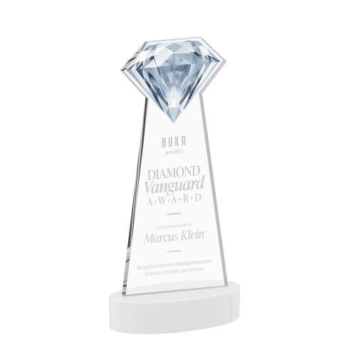 Awards and Plaques - Crystal Trophies - Diamond on Alberton Base Fagan Crystal Trophy