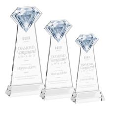 Diamond on Hartford Base Clear Crystal Trophy - Crystal Trophies