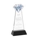 Diamond on Hartford Base Black Crystal Trophy