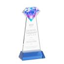 Diamond on Hartford Base Sky Blue Crystal Trophy