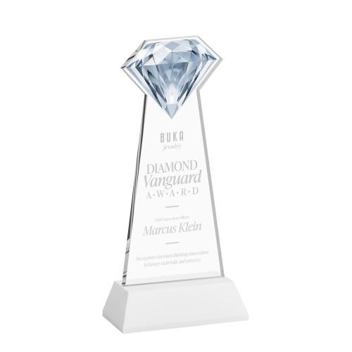 Awards and Plaques - Crystal Trophies - Diamond on Hartford Base Fagan Crystal Trophy