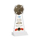 Fire Dept Full Color Fagan Unique Crystal Trophy