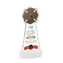 Fire Dept Full Color on Alberton Base Fagan Unique Crystal Trophy