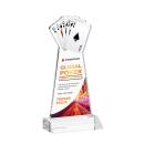 Poker Full Color Clear Unique Crystal Trophy