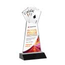 Poker Full Color Black Unique Crystal Trophy