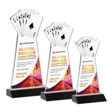 Poker Full Color Black Unique Crystal Trophy - Crystal Trophies