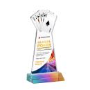 Poker Full Color Prismatic Unique Crystal Trophy