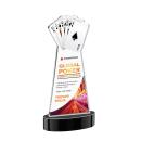 Poker Full Color on Alberton Base Black Unique Crystal Trophy