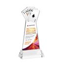 Poker Full Color on Hartford Base Clear Unique Crystal Trophy