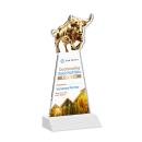 Raging Bull Full Color Fagan Animals Crystal Trophy