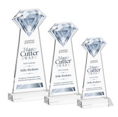 Diamond Full Color Clear Crystal Trophy - Crystal Trophies