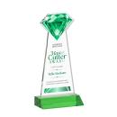 Diamond Full Color Green Crystal Trophy