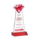 Diamond Full Color Red Crystal Trophy